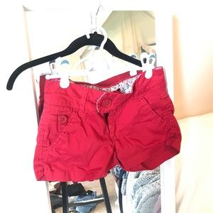 Red shorts